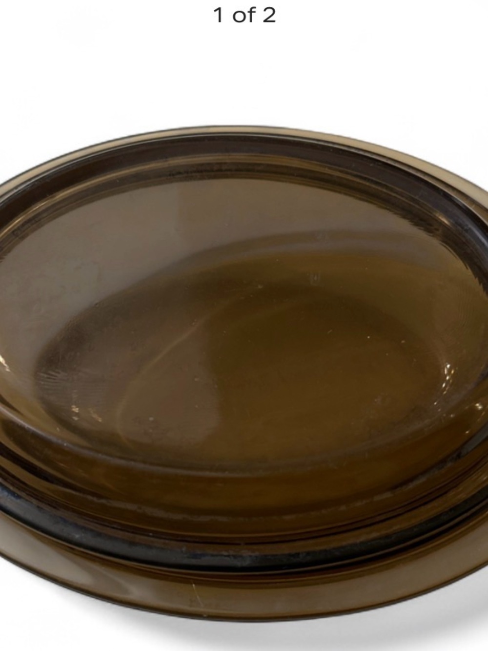 Vintage Pyrex Corning vision with lid amber model V-14-B single serving